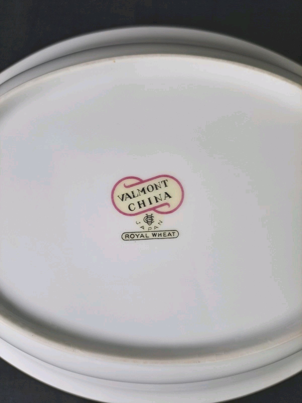 Valmont China Royal Wheat Oval Serving Bowl 11″ Vintage