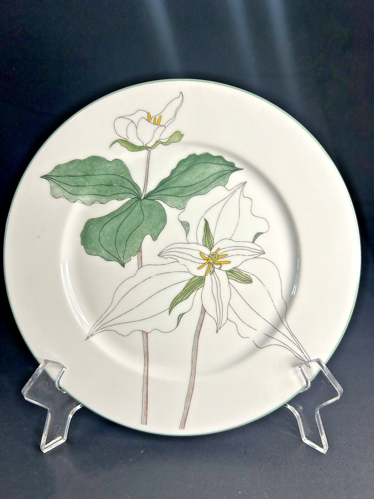 Block Spal Watercolors 7-7/8″ Salad Plates Rose, Trillium, Geranium, Iris Set/4