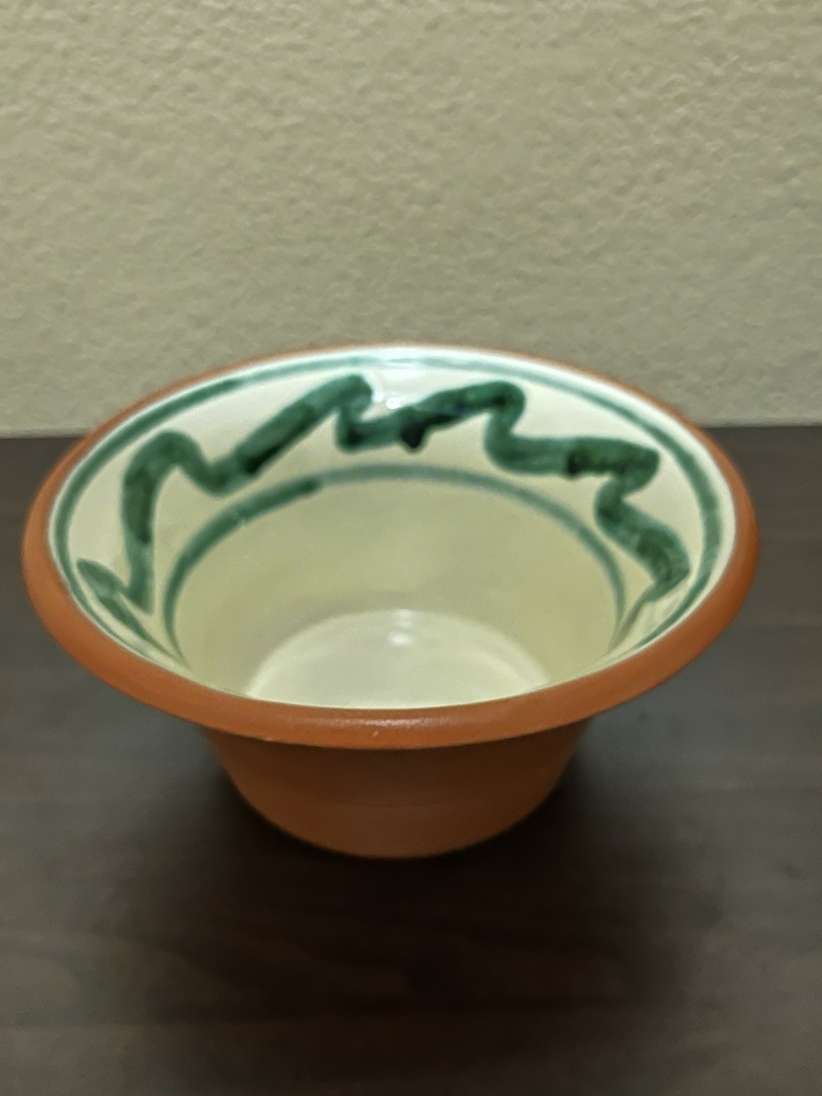 Vintage Redware Terracotta Spanish Art Pottery Bowl