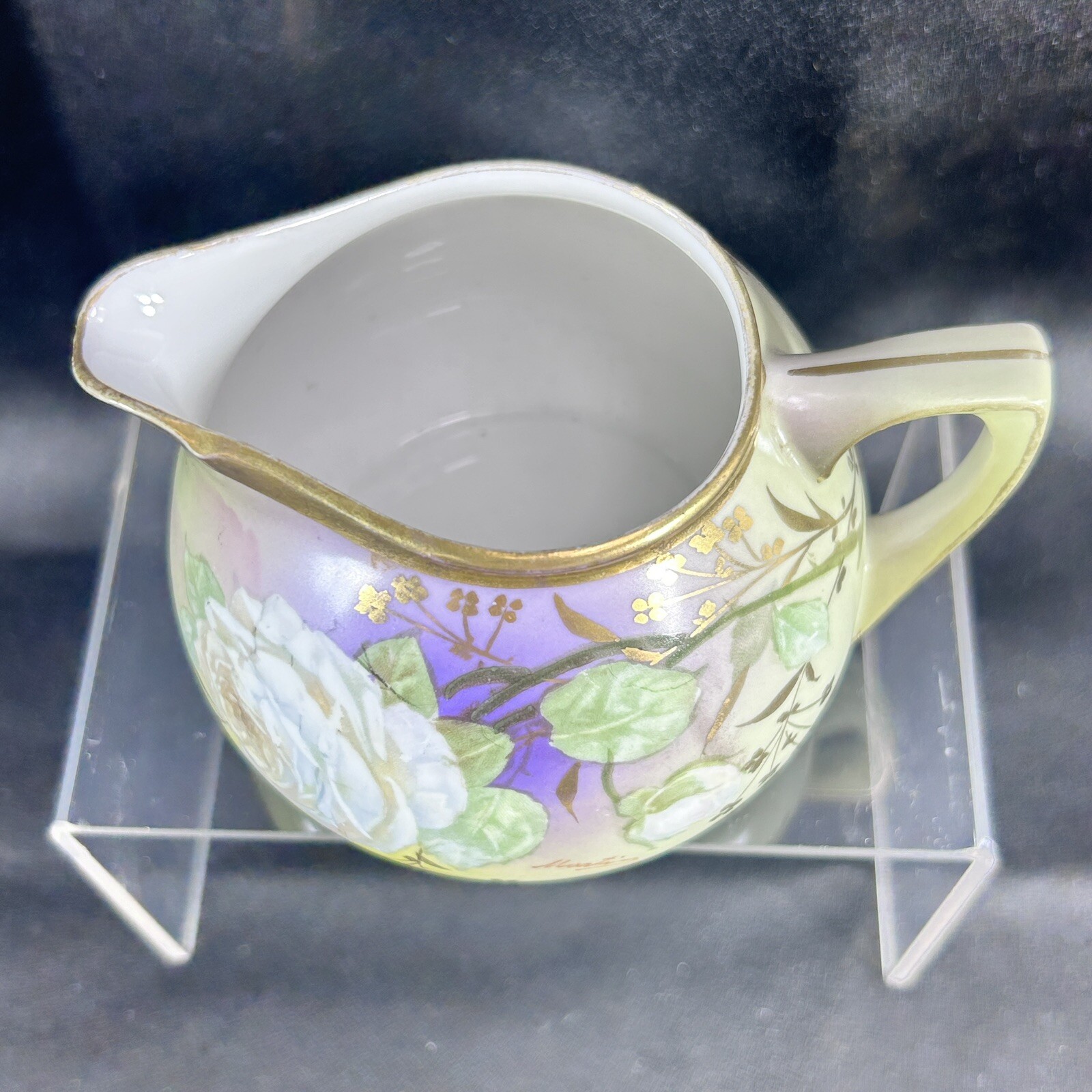 Antique 1899-1918 O & EG Royal Austria Hand Painted Creamer ~ Signed MARTINEZ