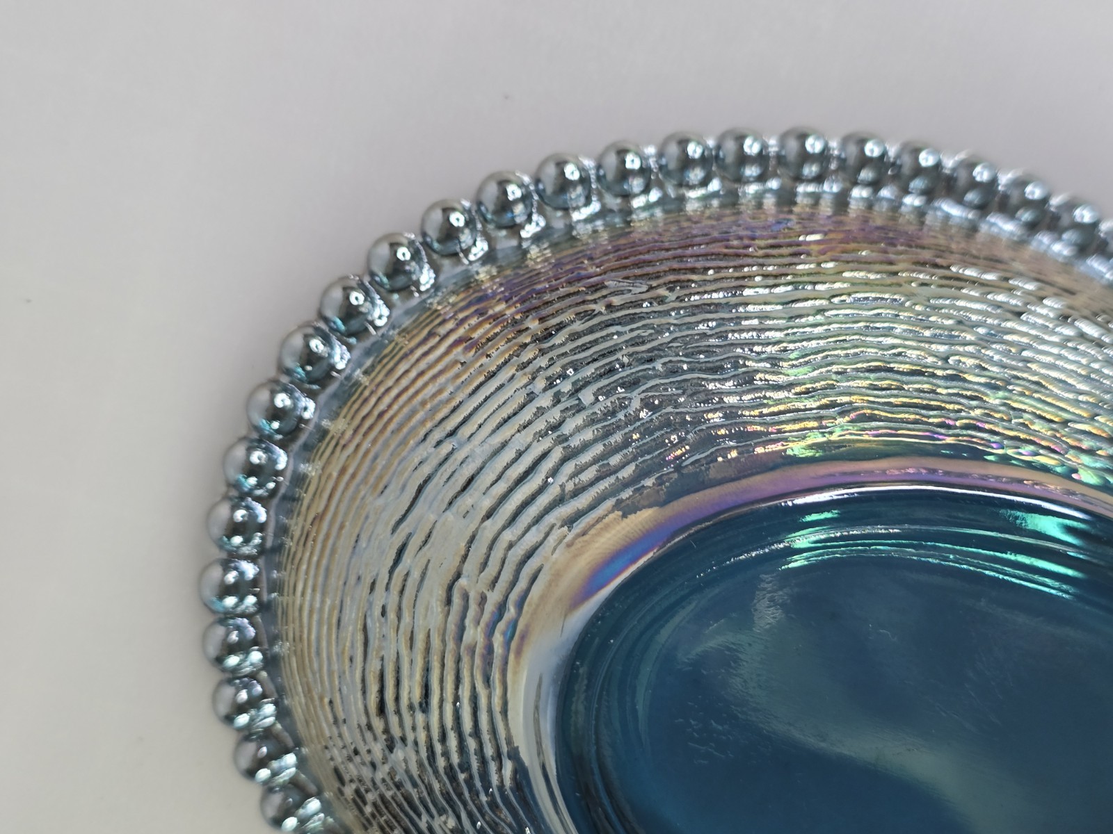 VTG Indiana Glass Iridescent Carnival Blue Hen On Nest Covered Candy Dish 7″ !!!