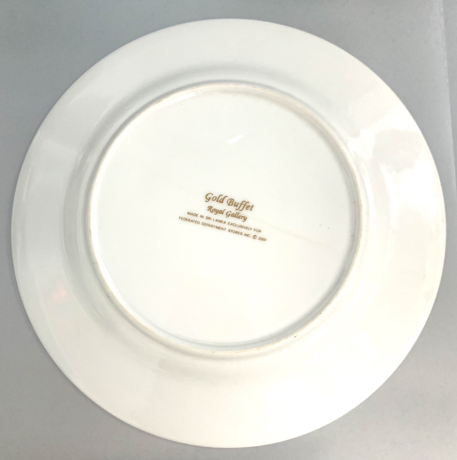 Gold Buffet Royal Gallery Pear Salad Dessert Plate 8.5” Gold Trim Sri Lanka