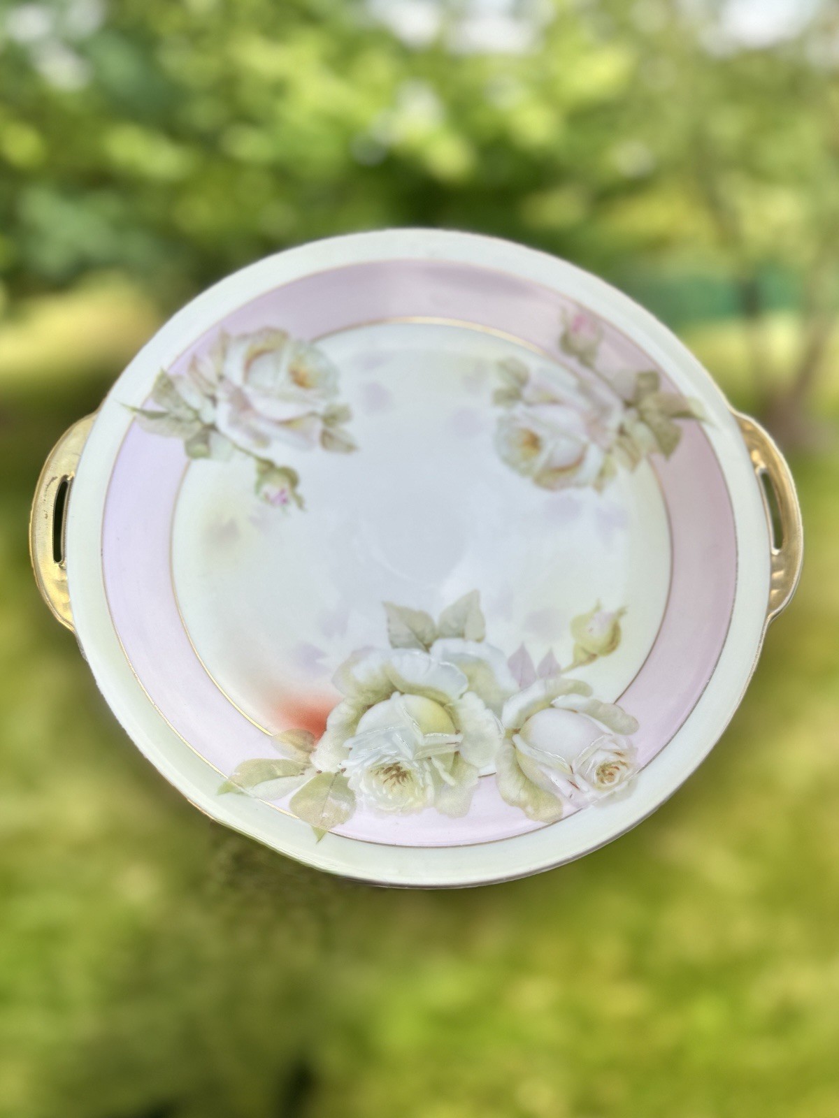 Vintage Royal Rudolstadt Porcelain, 10” Cake/Appetizer Plate, prior to 1947