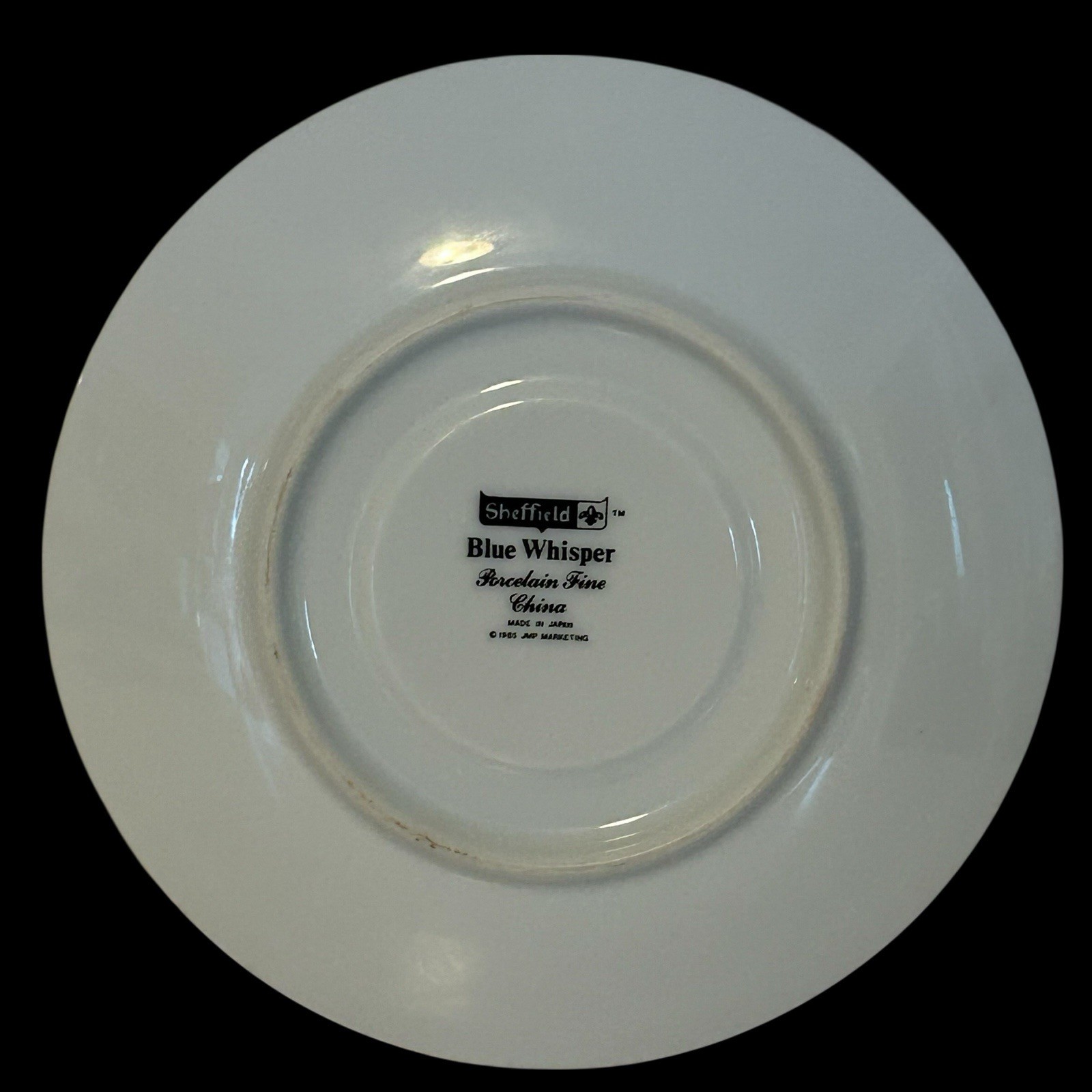 Vintage 1985 Sheffield Blue Whisper Porcelain Cup Saucer And Dessert Plate Japan