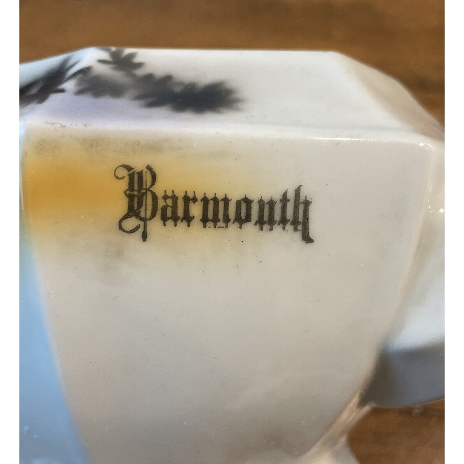 VTG TEAPOT 2 cups. Souvenir ART DECO“A present from Barmouth” ME Baveria