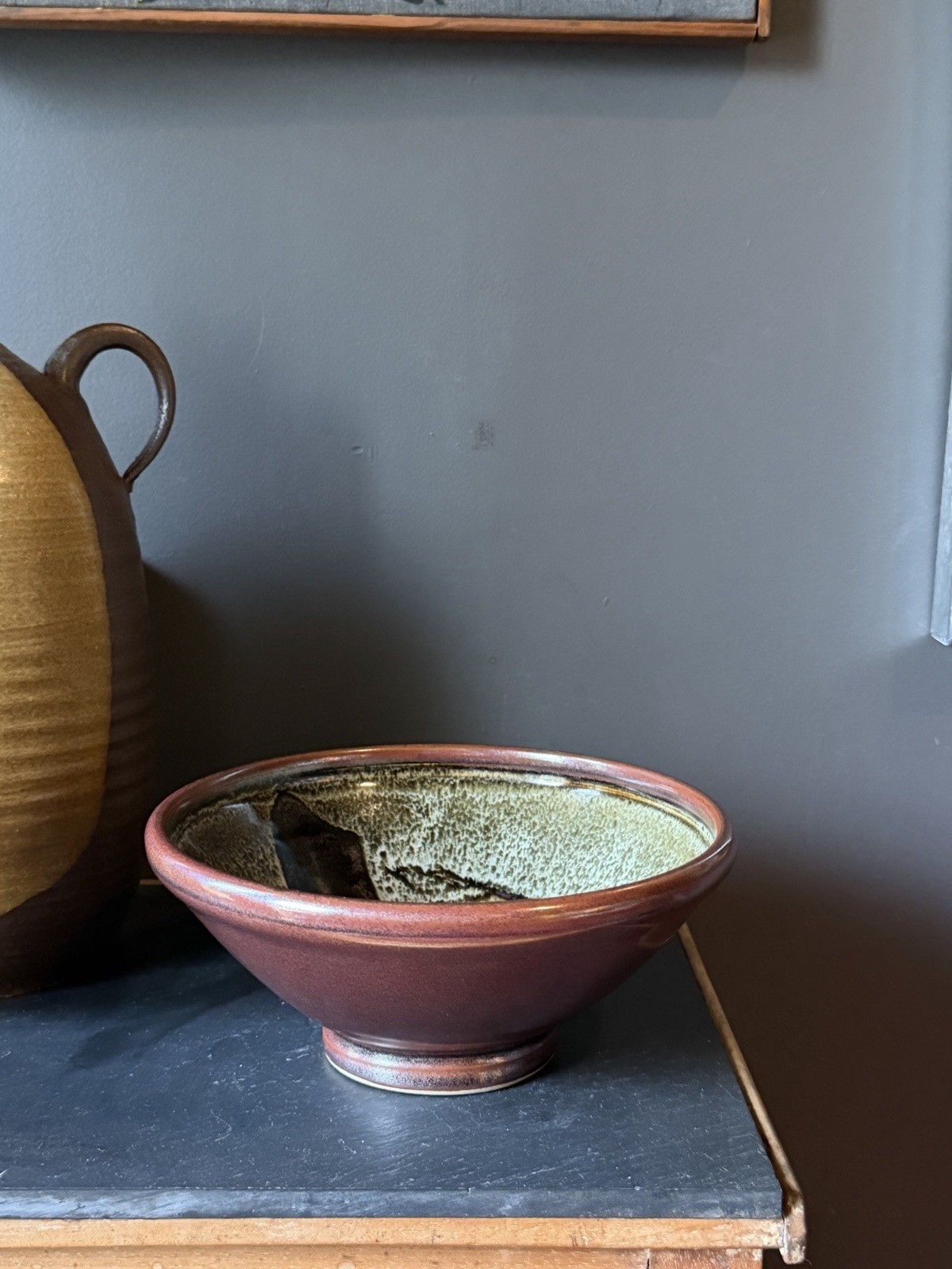 Vintage -Geoffrey Small-British Artist Studio Pottery Bowl – Vertical GS Stamp