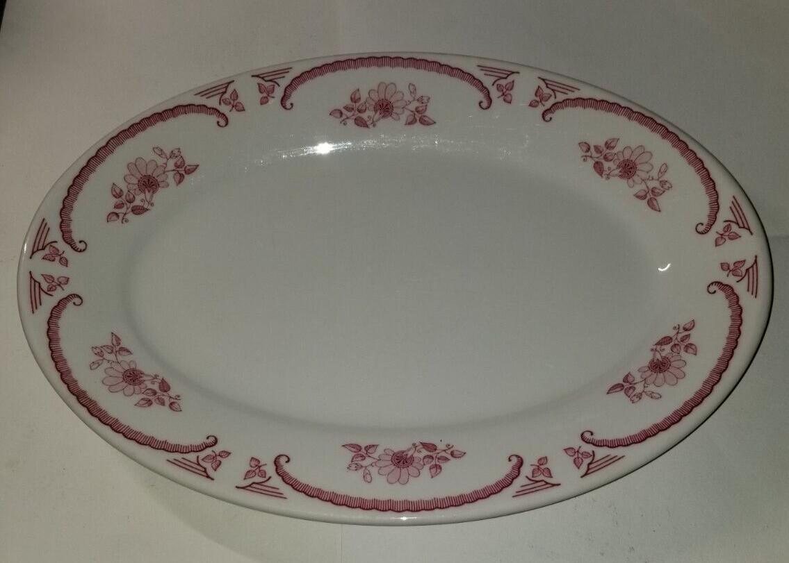 Vintage Homer Laughlin Best China Oval Serving Platter American Rose 11.75 inch