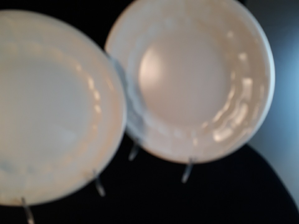 Vintage Ironstone Wheat Dinner Plates 2 Thos Hughes & Sons England (1895-1957)