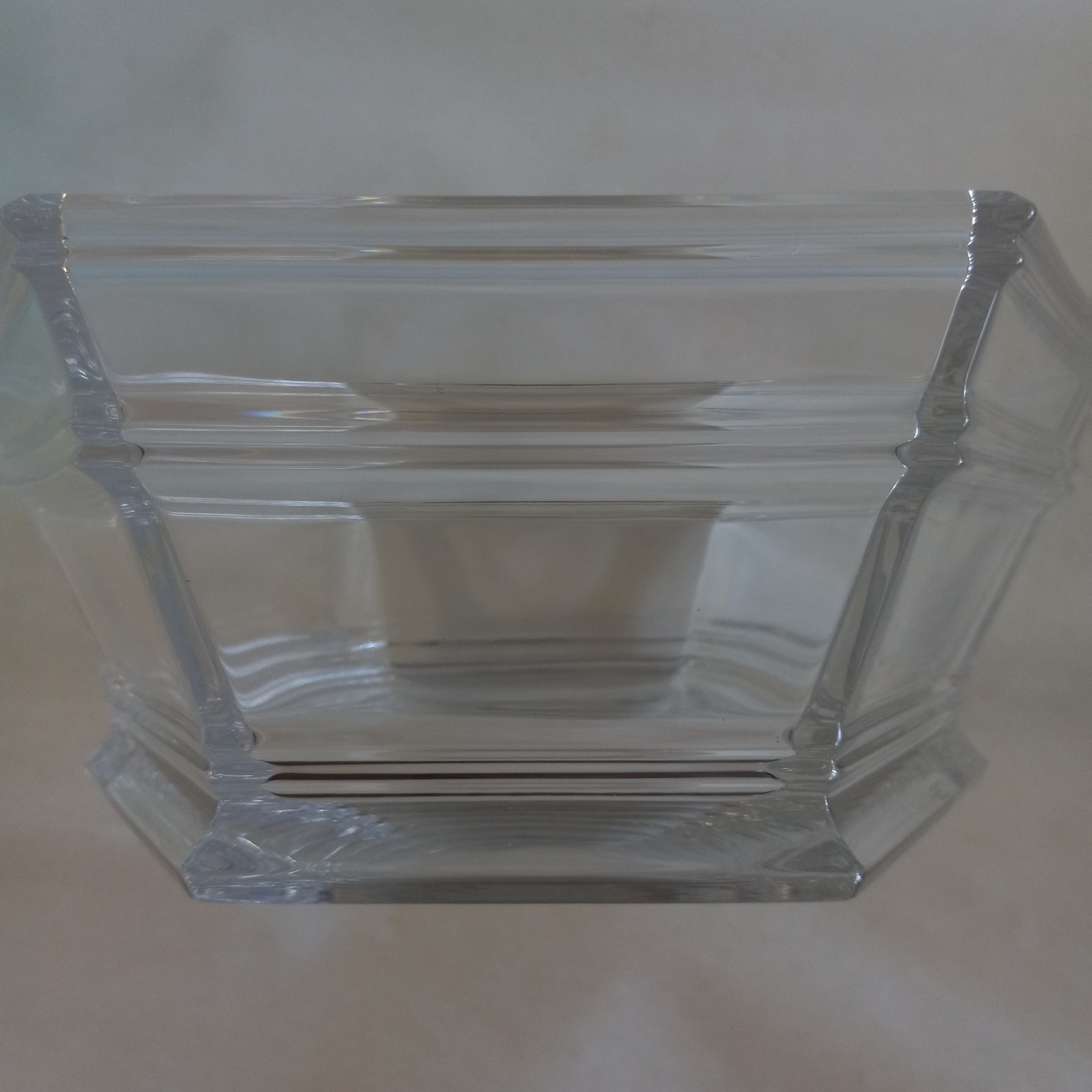 PREOWNED TIFFANY & CO. WINDHAM CRYSTAL BOWL HEXAGONAL SIX SIDED SIGNED ORIG BOX