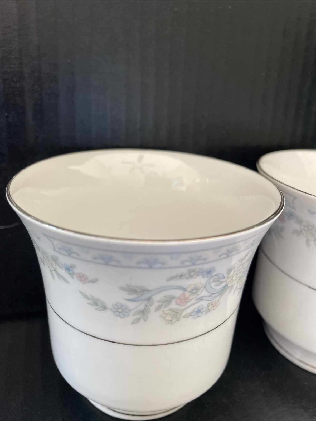 Two Tea Cups Somerset By NL Excel Coffee China floral porcelain Antique Vintage