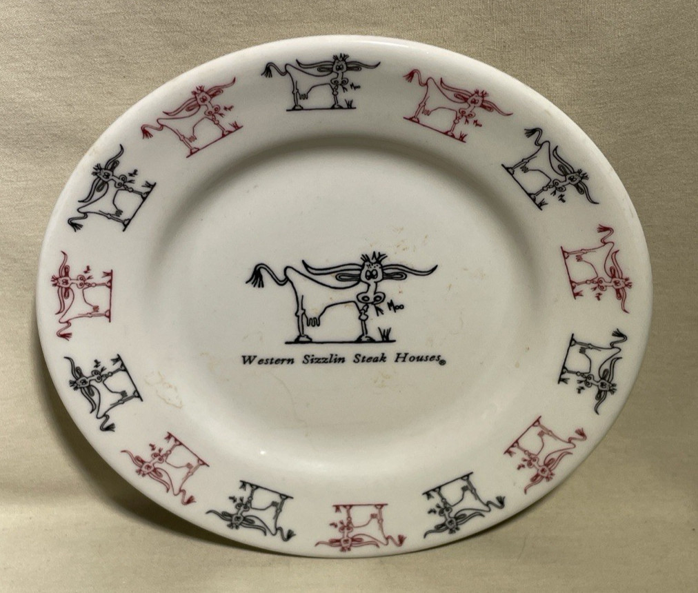 Vintage 6 1/4″ bread plate from Western Sizzlin Steak Houses, Shenango China