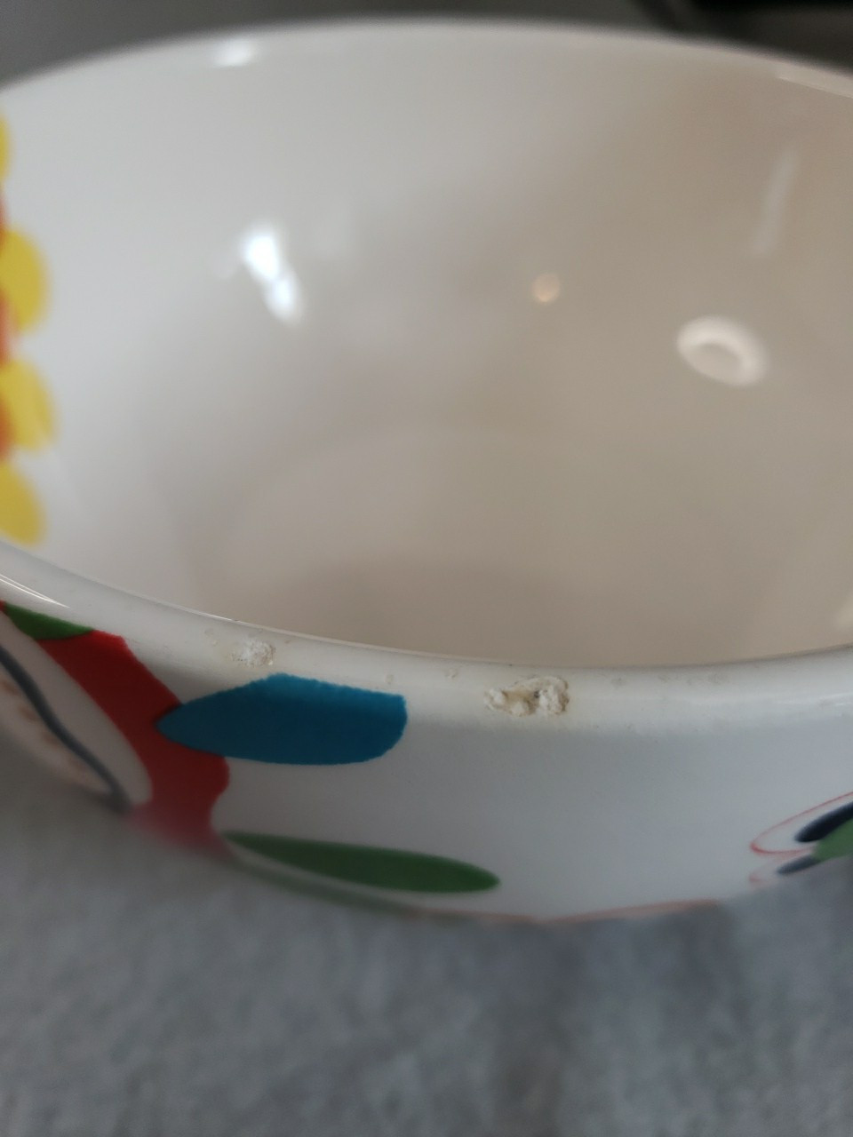 Pier 1 Retro Flower Ironstone Bowl 6.5 in Groovy Colorful Floral Dish