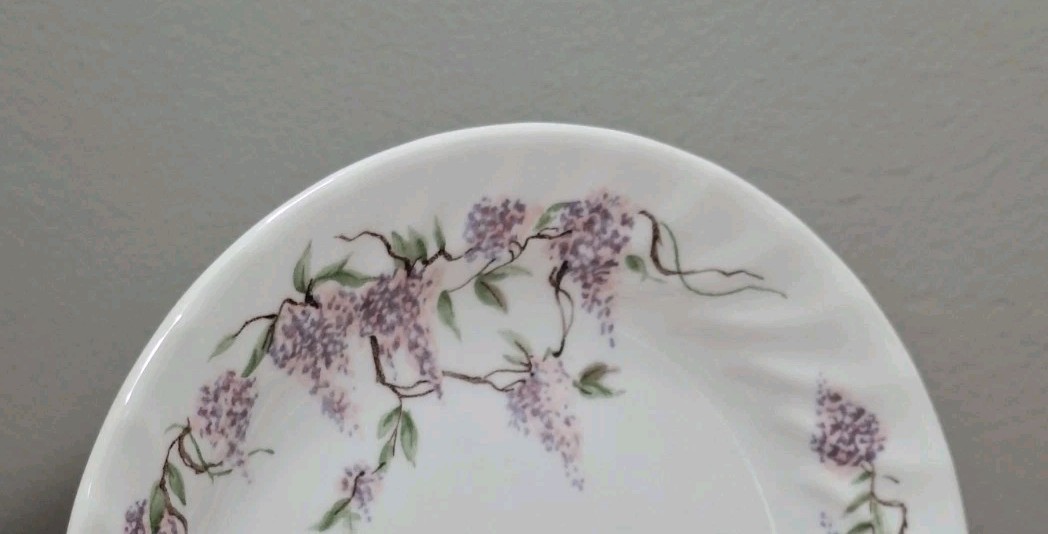 Vtg Corelle Set Of 4 Wisteria Salad Plates Lilac Purple 7.25 Inch Cottagecore