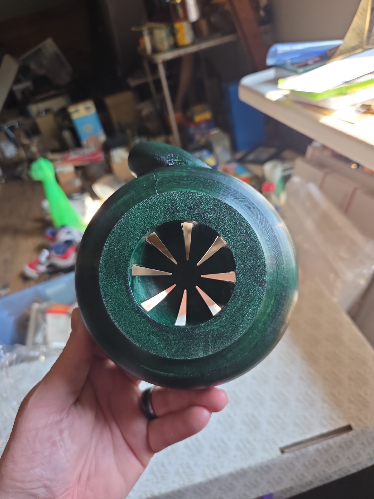 Self Rotating Berry Bowl 3D Printed Quick Self Rotating Basket Green rinser