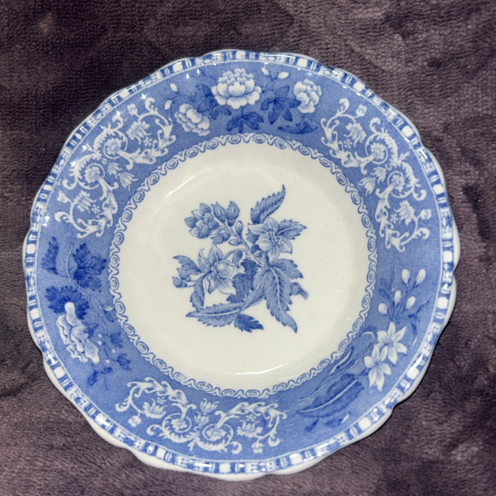 Set Of 6 + 1 Vintage Copeland Spode’s Blue Camilla 5 3/8″ Fruit, Dessert Bowls