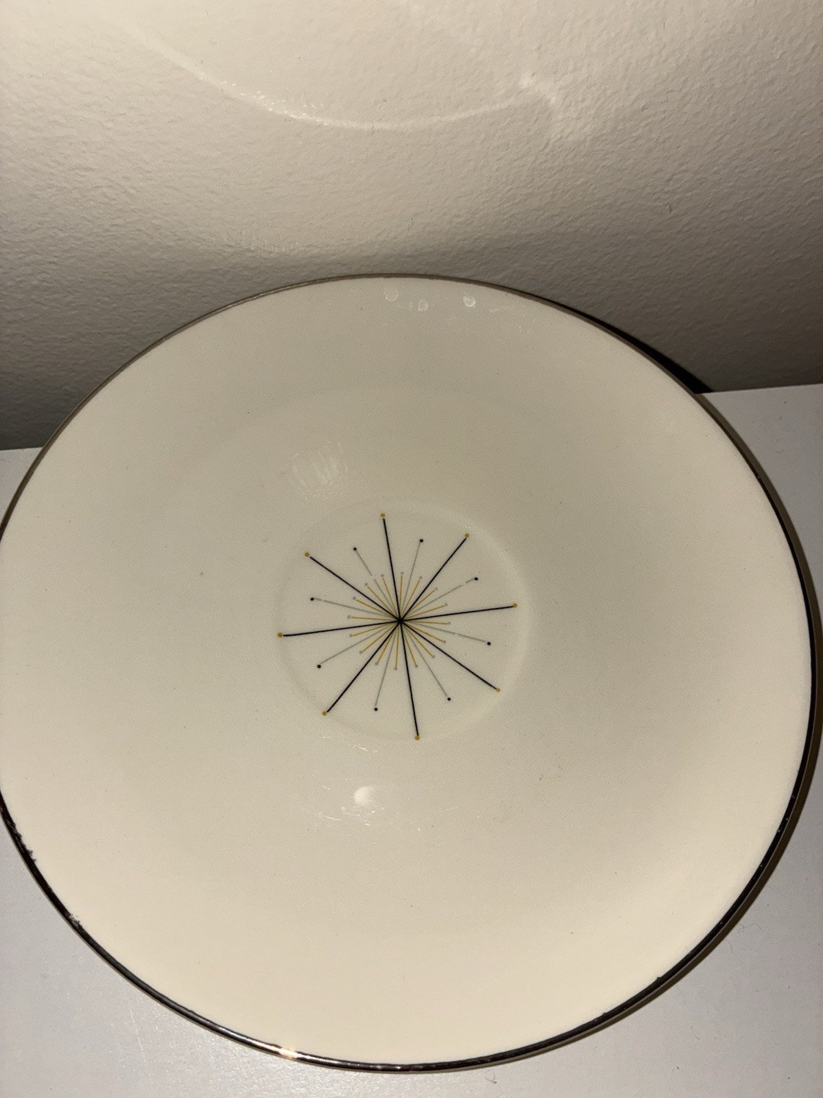 Vtg HLC Modern Star Saucers Set Of 4 MCM Atomic Starburst 💫 Homer Laughlin