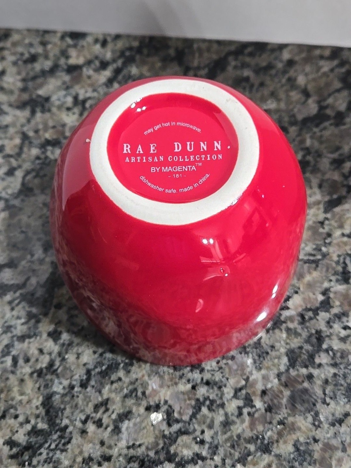 Rae Dunn Ice cream Red Bowl