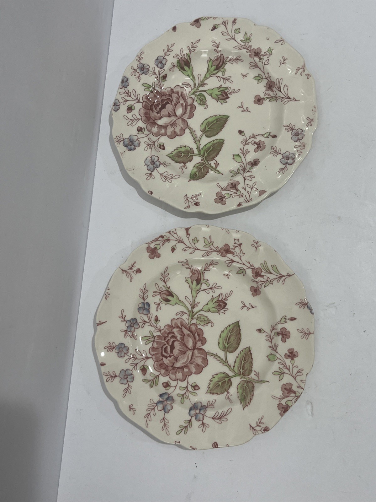 Johnson Bros Rose Chintz Made In England (Older) Set Of 2 Bread Plates 6 1/4” D