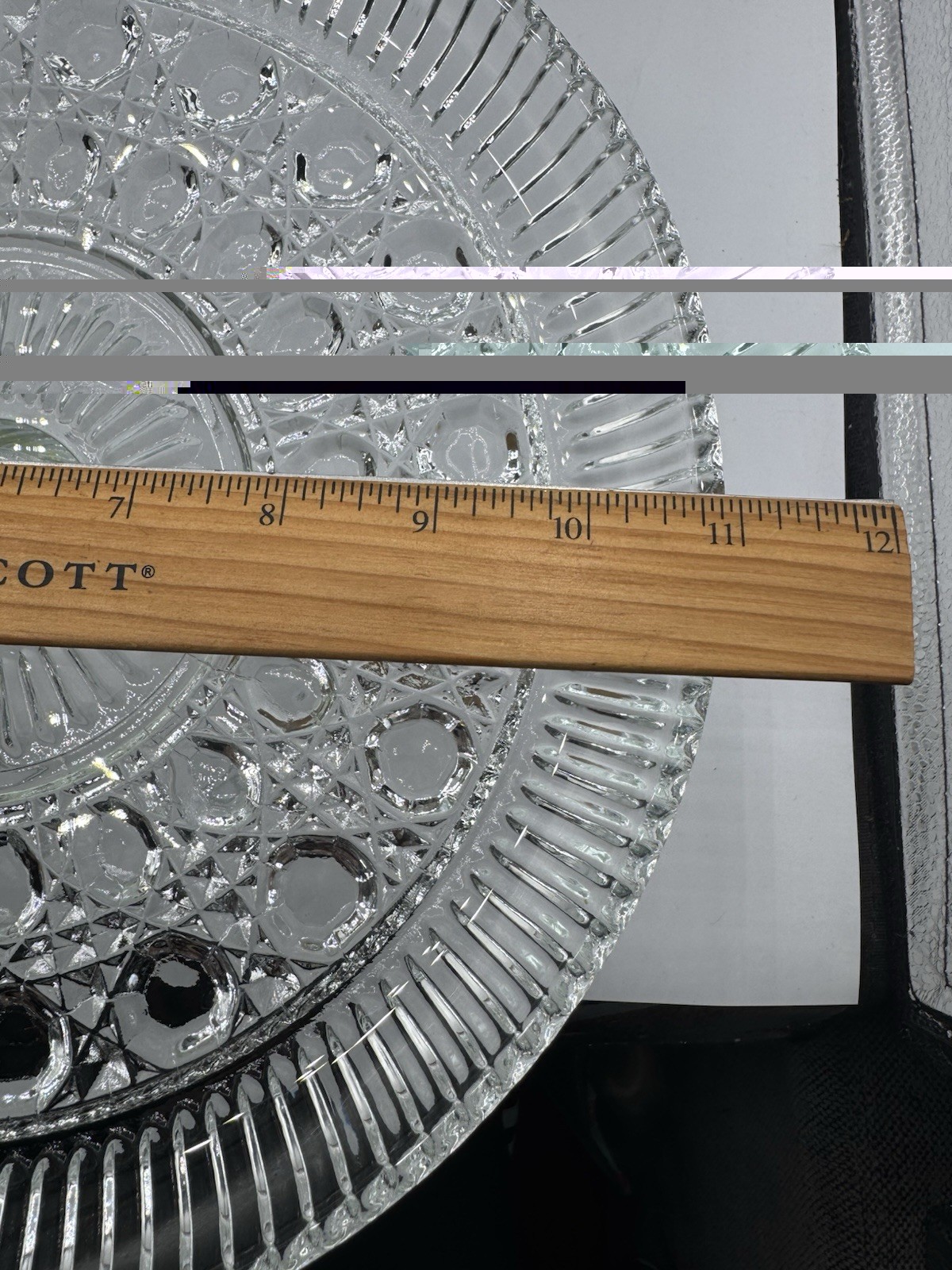 Vintage 1940-1970 Federal Glass Pedestal Cake Stand in the “Windsor” pattern