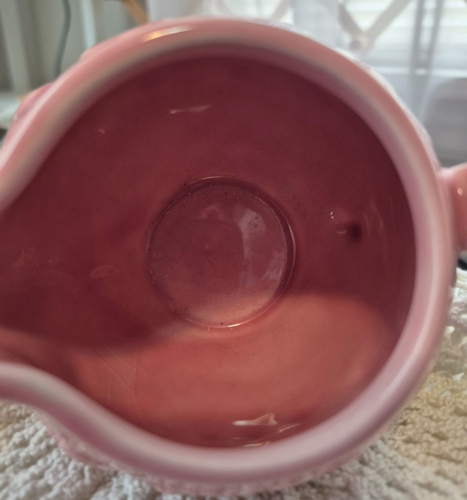 Wade glazed ceramic Pink Fruit Basket Creamer and Sugar Bowl with lid