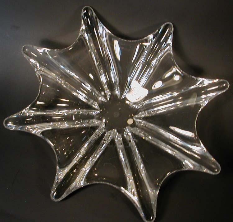 BACCARAT France Crystal Star 8 Point Asymmetrical Candy Dish Bowl Centerpiece