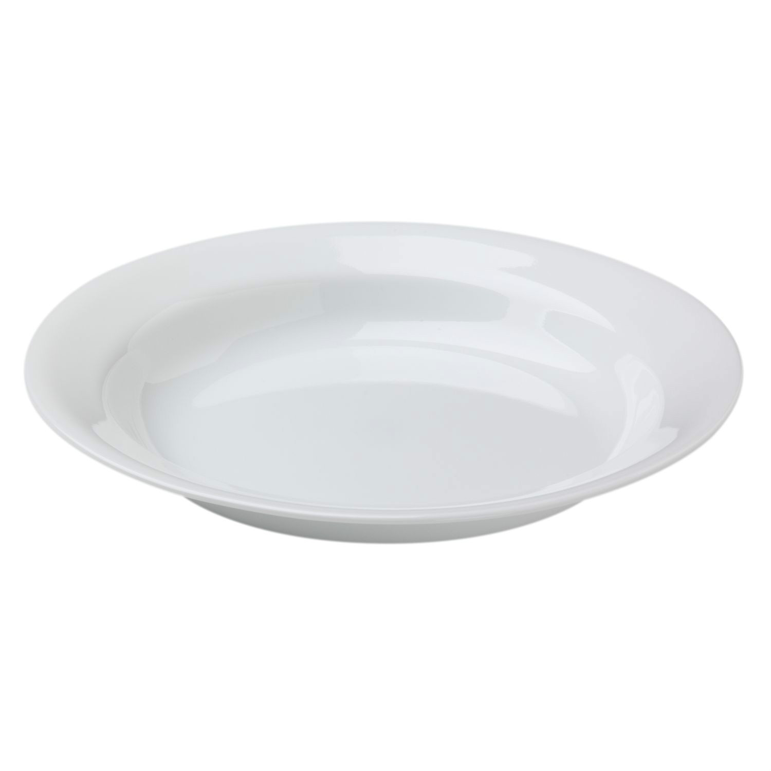 Corelle WINTER FROST WHITE 15-oz Wide Flat Rimmed SOUP Plate Pasta BOWL 8 1/2″