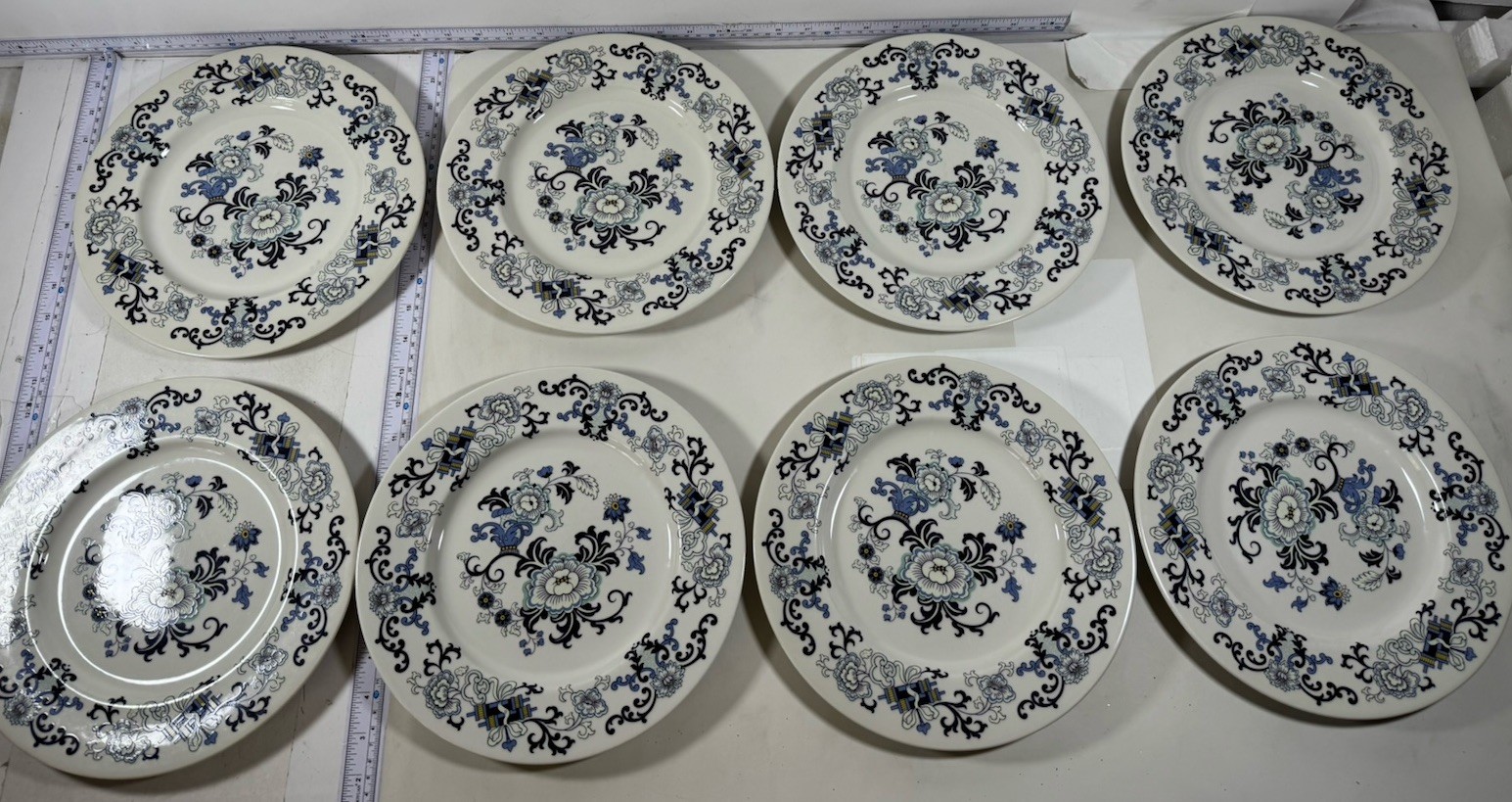 Royal Doulton Nankin 8 Set 1091 Blue & White Dinner Plate Apx 10.5”