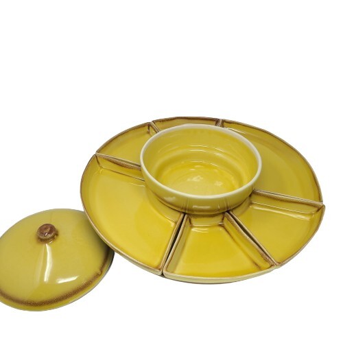 1950s Nancy China 29 Buffet Lazy Susan Fondue Relish Taco Tuesday Ceramic Set