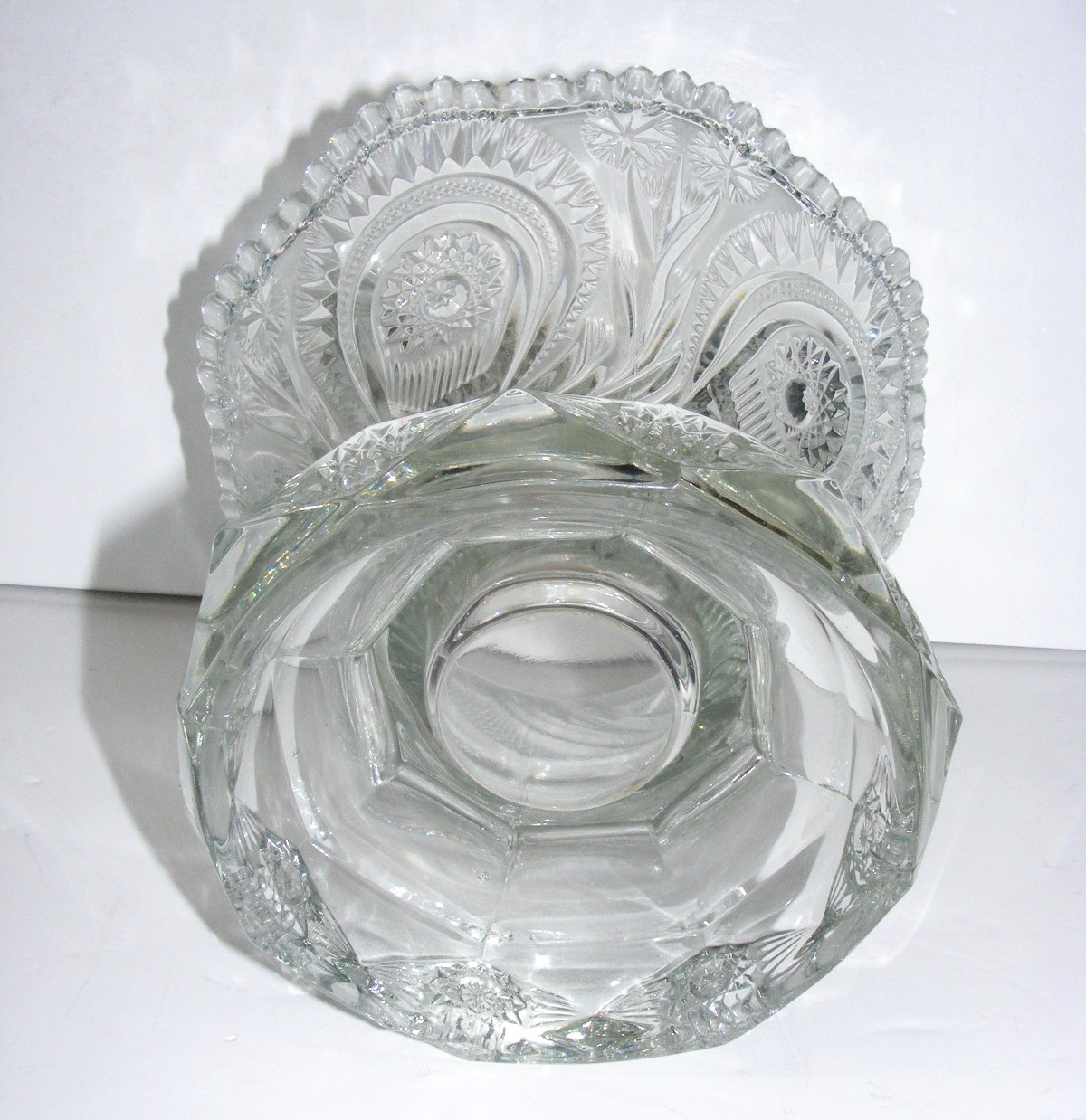 Smith Glass Pinwheel & Stars Design Punch Bowl Stand ONLY