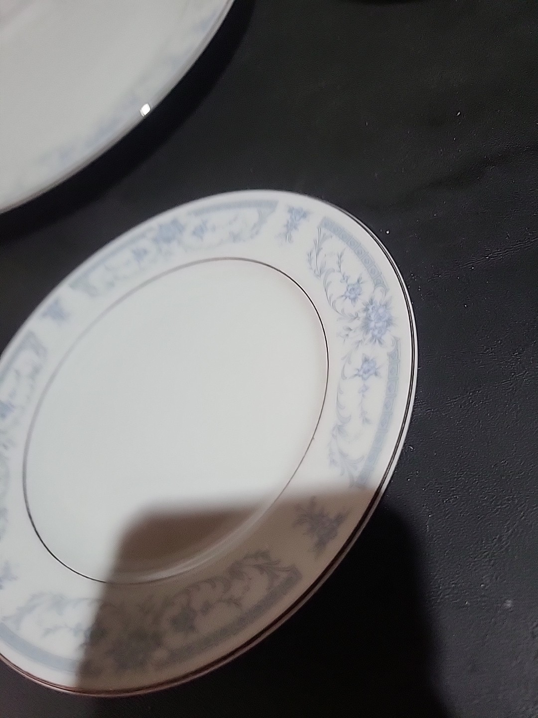 BREAD PLATES Sheffield 1985 BLUE WHISPER Porcelain Fine China 6 1/2”