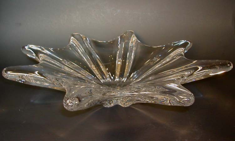 BACCARAT France Crystal Star 8 Point Asymmetrical Candy Dish Bowl Centerpiece