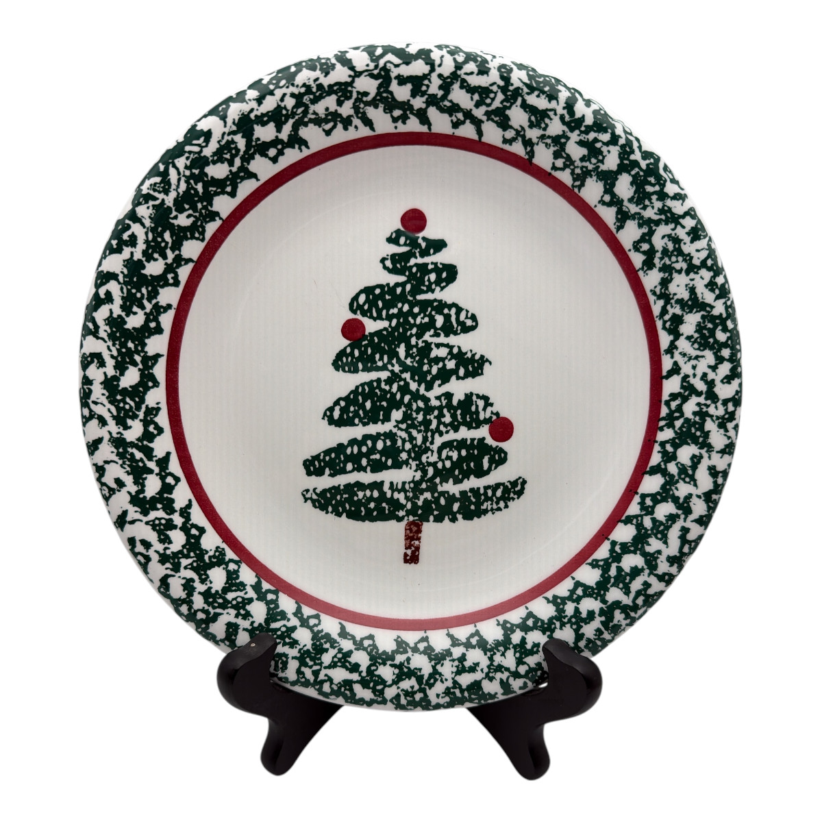 Furio Home 8″ Salad Plates Made in Italy Holiday Christmas Tree Set of 5 EUC
