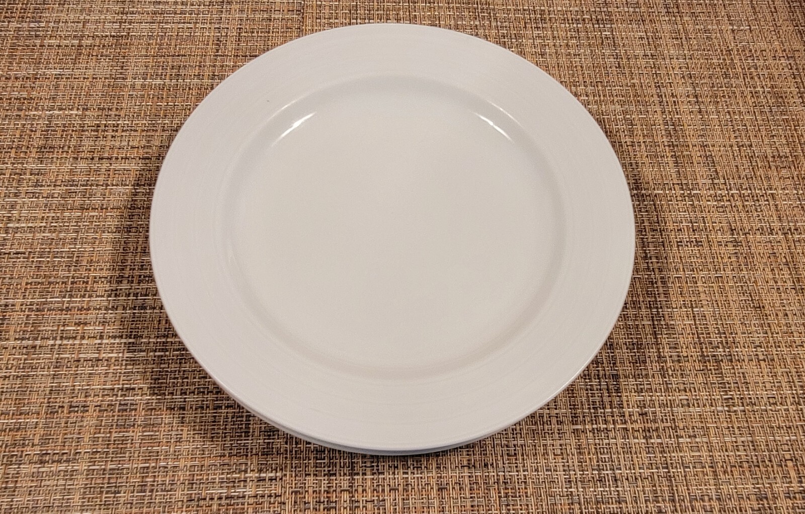 Crate & Barrel Set of Three Salad Plates White Spal Porcelain Portugal