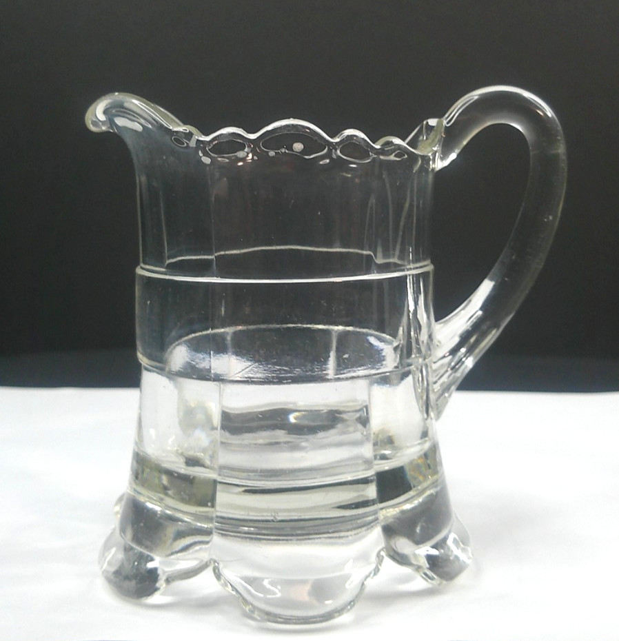 Riverside Glass Works, Ranson, # 500, Creamer, USA, Clear, EAPG, c1899, ExCd