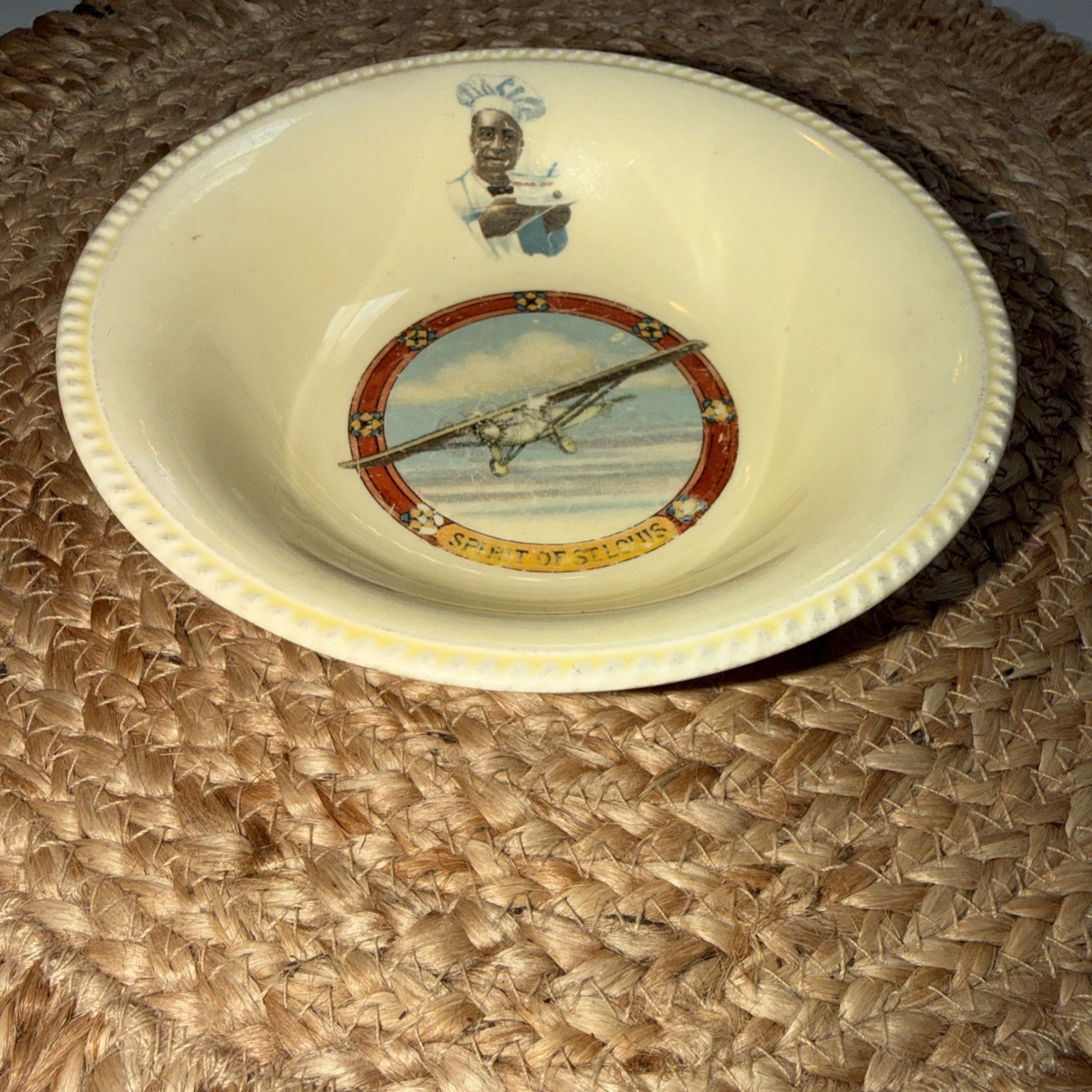 Vintage Cream of Wheat Cereal Bowl Spirit of St. Louis