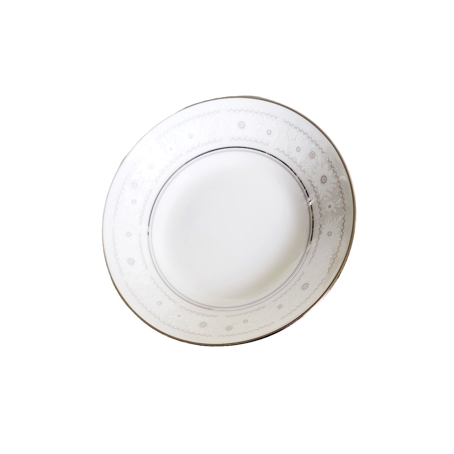 Noritake Fruit Dessert Bowl 5 1/2″ BLANCHE 2082 White Flowers with Gray Centers