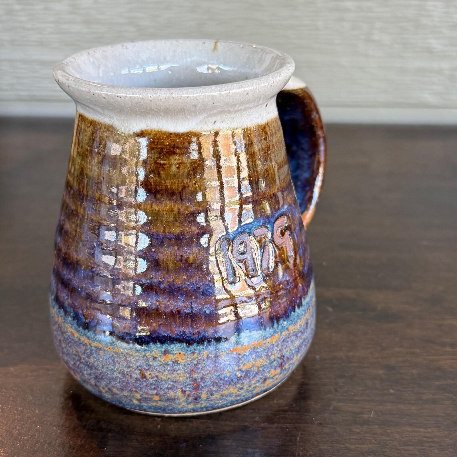 Vintage Barry Jepson Studio Art Pottery Coffee Mug 1979 Beta Sigma Phi Kansas