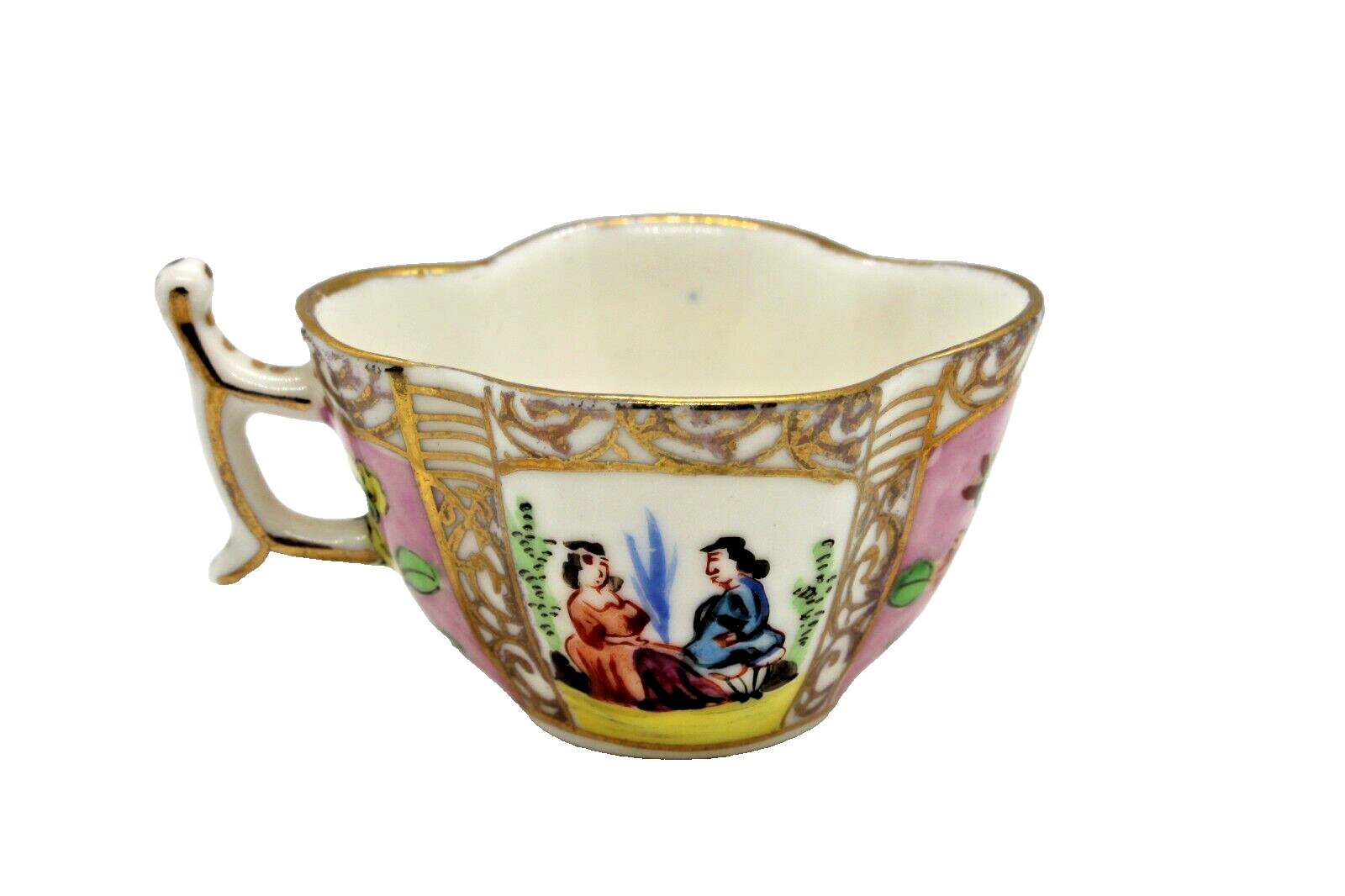 Hokutosha Fine China Tea Cup & Saucer Hand Decorated Made in Occupied Japan