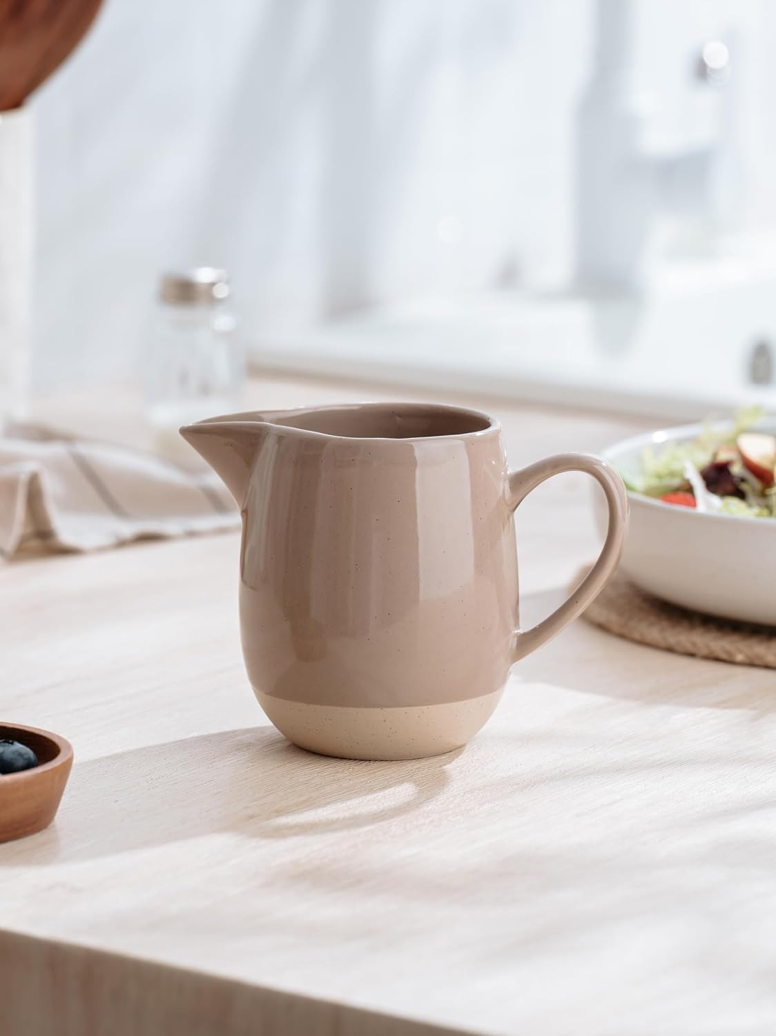 Milkyway 13oz Creamer with Handle, Ceramic Coffee/Milk/Sauce/Serving/Salad Pitch
