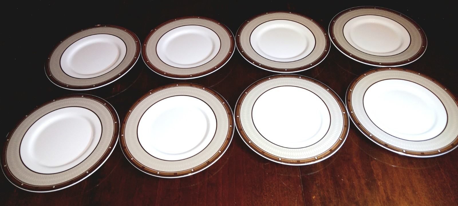 8 PLATE MIKASA FINA CHINA CAMBRIDGE PATTERN Y0501 DESSERT PLATE 6.5 in.