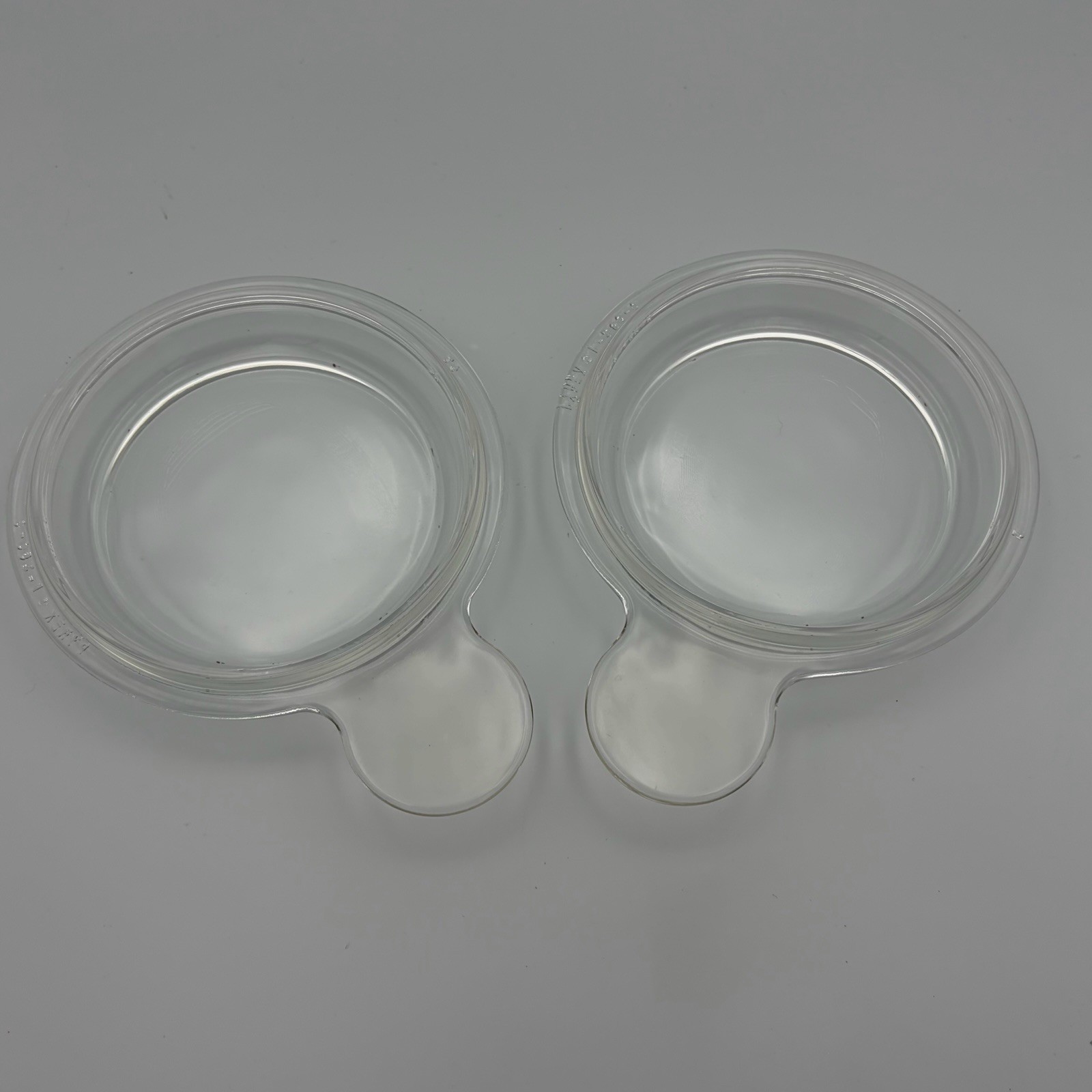 Corning Ware P-150-C Grab It Clear Glass Replacement Lid Cover Set of 2 NOS