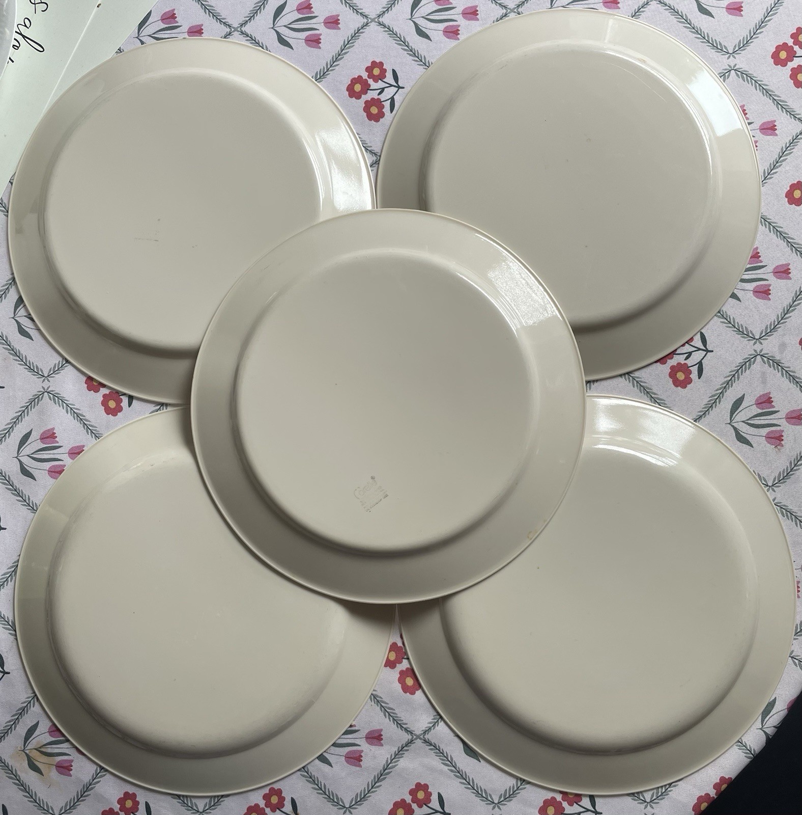 Vintage 10.25-inch dinner plate made by Corelle “Blue Floral-Danube Onion”. 5pc