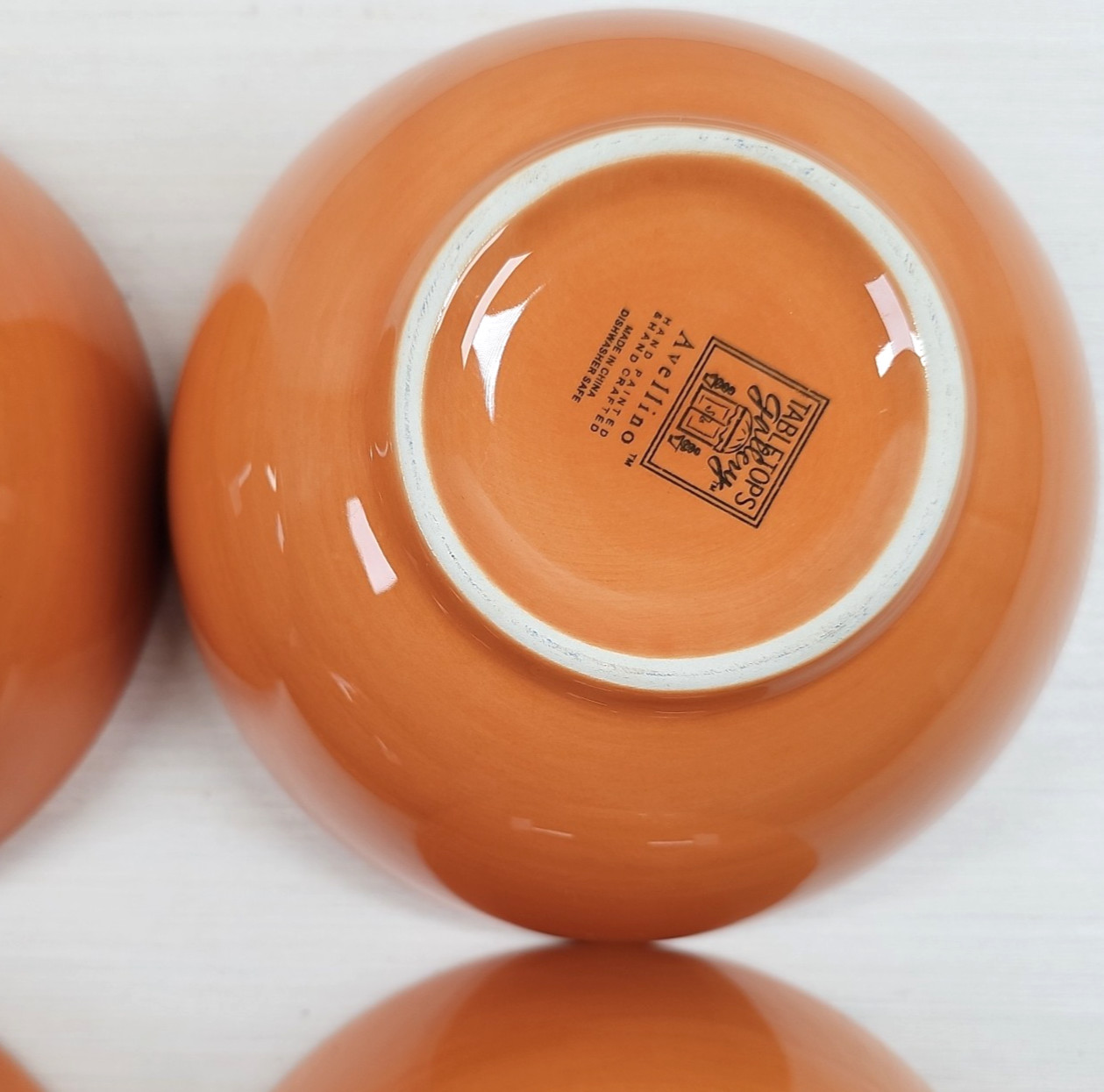 4 Tabletops Unlimited Avellino Pumpkin Soup Cereal Bowls Set Gallery Serving Lot