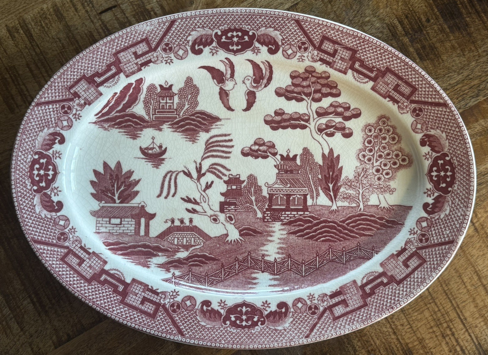 Vintage 1945-1952 Made In Occupied Japan Maruto Stamped Serving Platter 12.5”