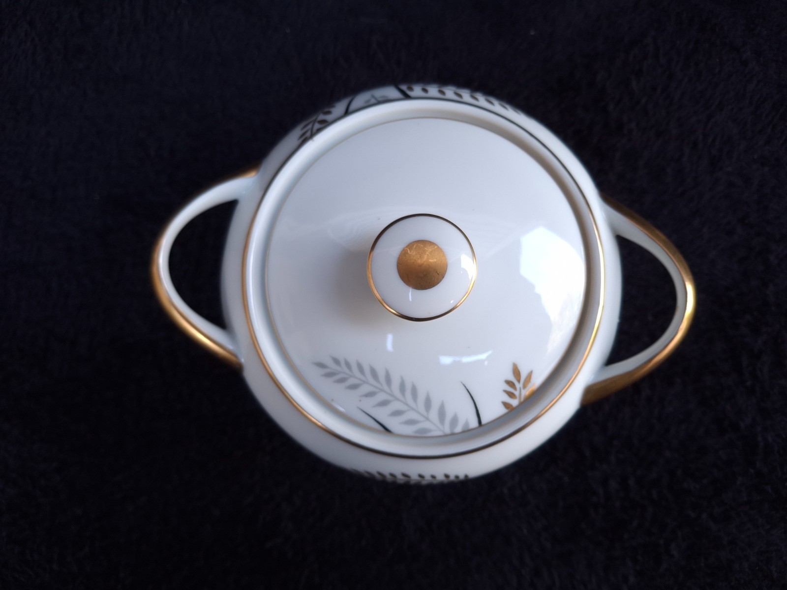 LIPPER & MANN (L&M)-HARVEST GOLD CHINA-PLATTER, BOWL,GRAVY ,SUGAR BOWL-4 PIECES