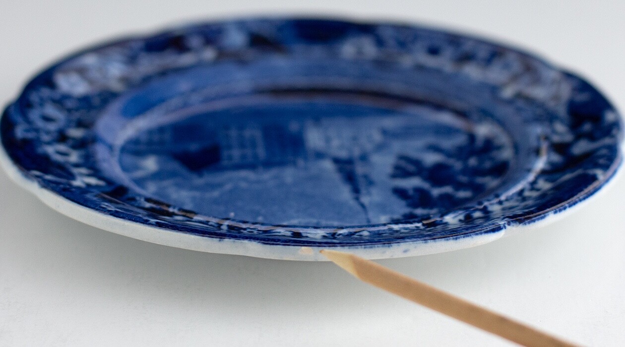 Scarce Antique Historical Staffordshire Dark Blue Transferware NEW YORK Plate