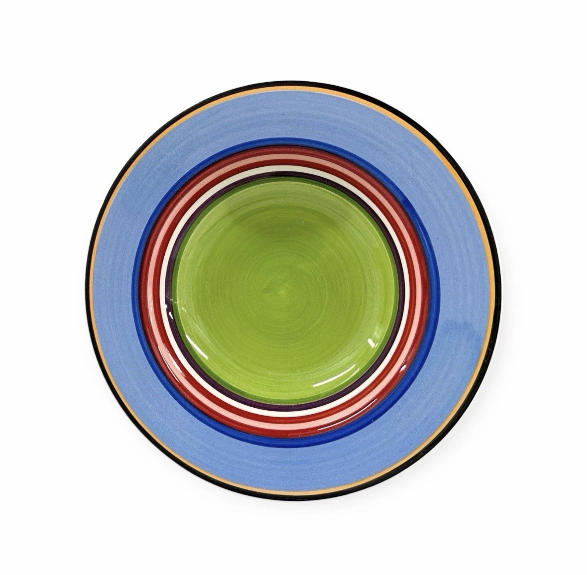 Vintage Salsa by Block 8 3/4” Rim Soup Bowls Multicolor Stripes Set of 4