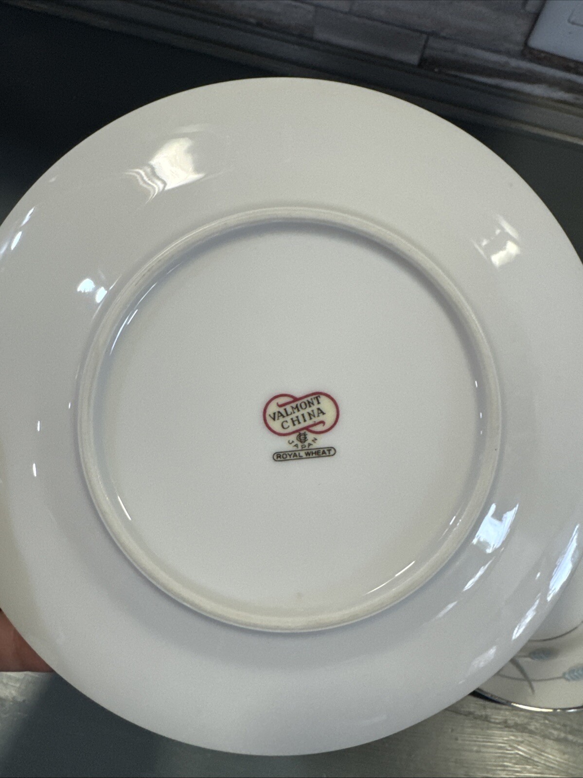 Set Of 6 Valmont China 6 1/2″ Bread Plates In The Royal Wheat Pattern, Japan