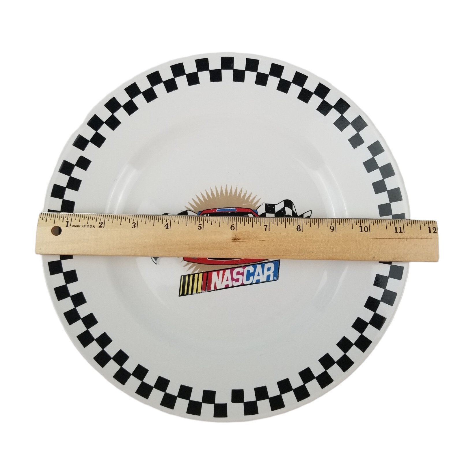 Gibson Nascar Victory Dinnerware Set Service for four 16 pieces Racing Checkered