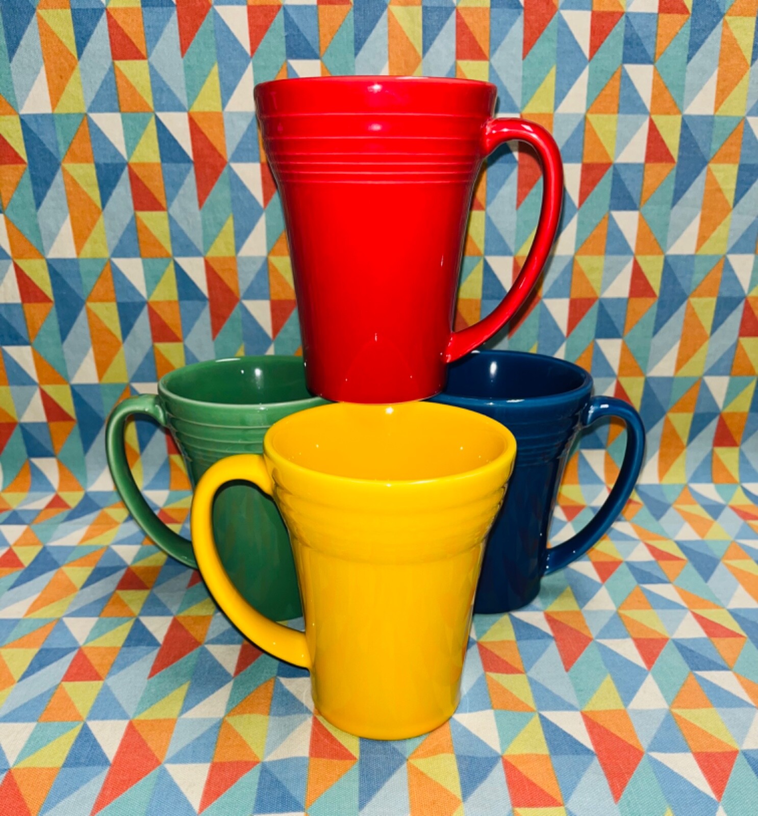 NEW set of 4 FIESTA LATTE bistro MUG 18 oz mixed colors FIESTAWARE Ships Free